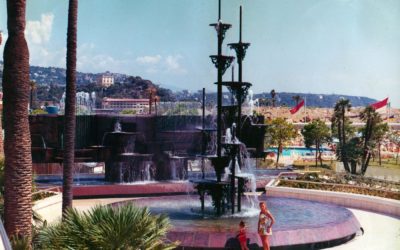 Sculpture fontaine monumentale Monaco. Hommage à la princesse 1969